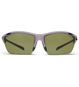 Sport Alpha Sliver Tennis Sunglasses with ZEISS P310 Green Tri-flection Lenses - CD18KN5W3S9 $32.40