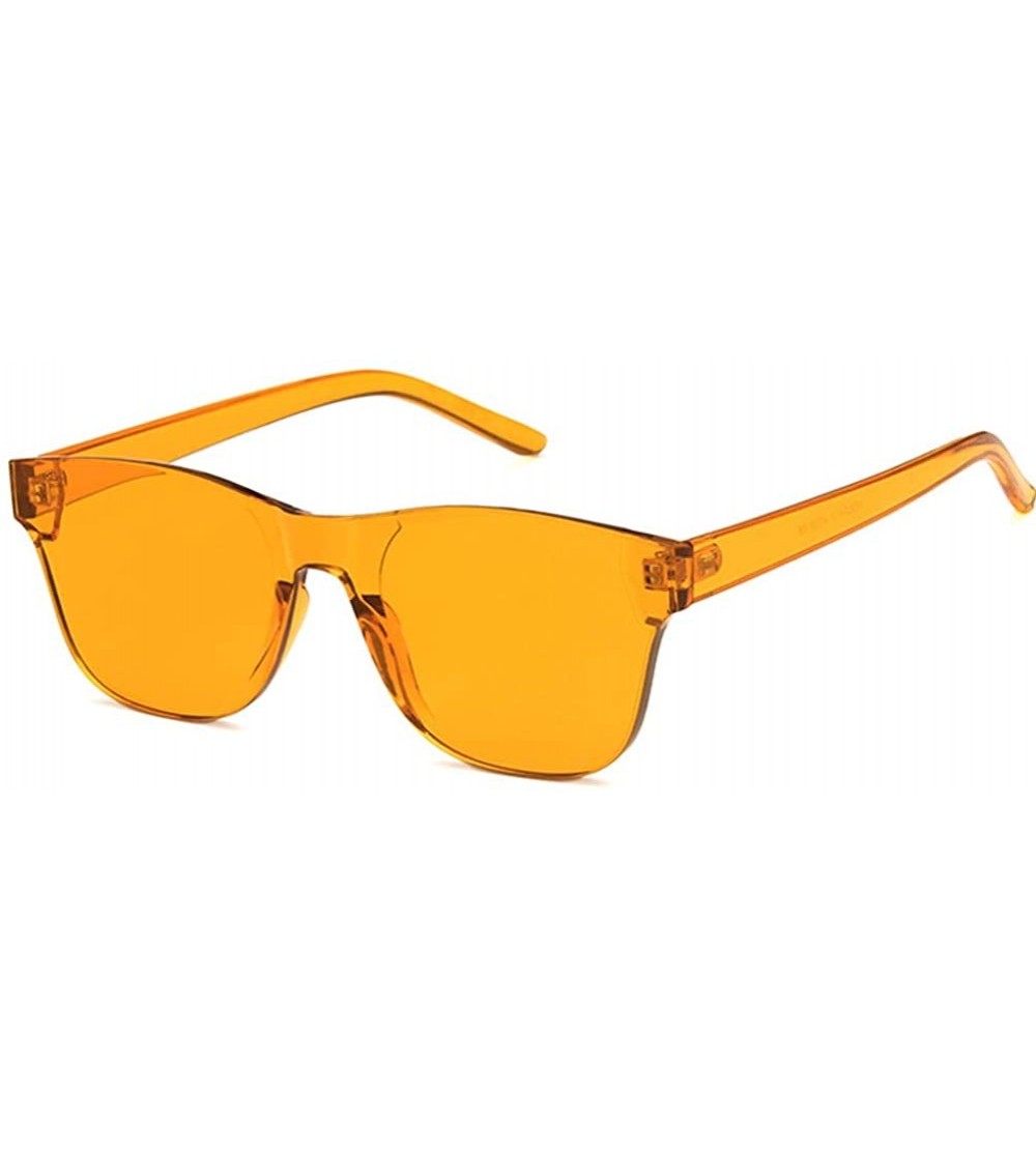 Oval Unisex Sunglasses Retro Red Drive Holiday Oval Non-Polarized UV400 - Orange - CJ18RLZG03K $19.48