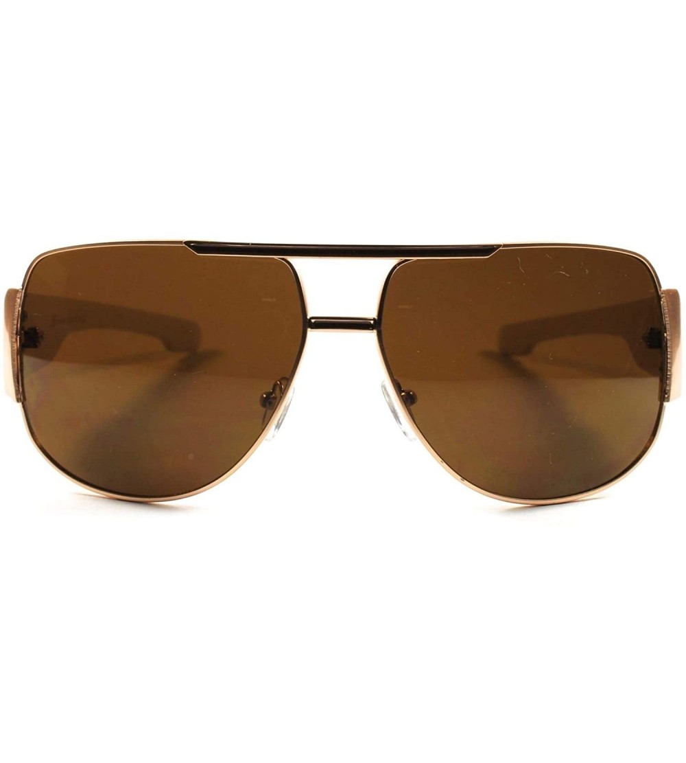 Square Classic Elegant Slick Oversized Mens Womens Swag Square Sunglasses - Gold / White - CX18XD59LMH $18.28