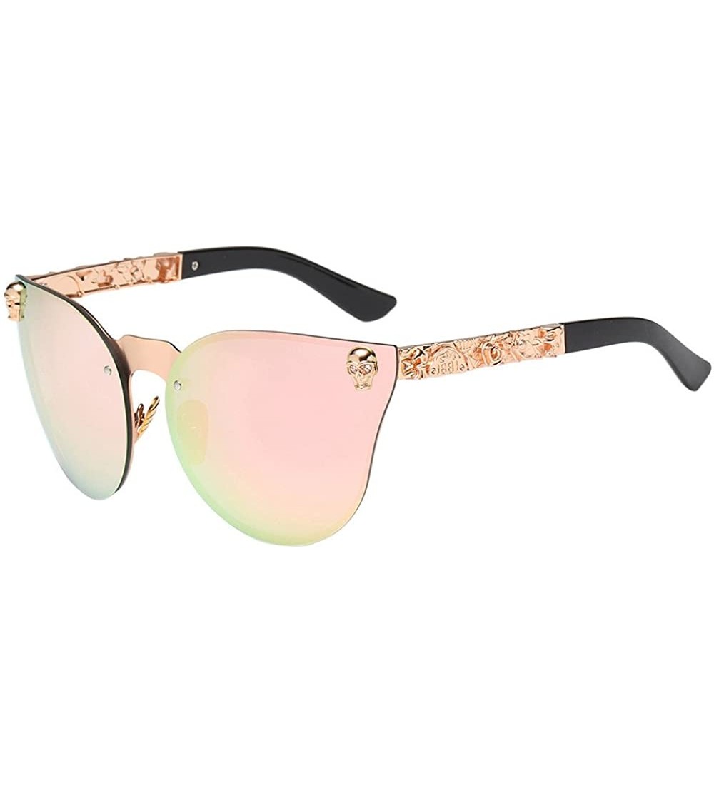 Semi-rimless Fashion Polarized Sunglasses For Women - REYO Unisex Frame Shades Acetate Frame UV Glasses Sunglasses - G - CU18...