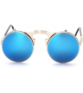 Round Vintage punk Round Metal Sunglass Mens Womens - C4 - CK18D9DN7ZE $18.35