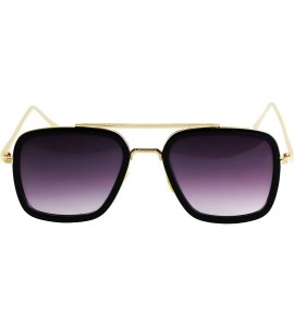Aviator Retro Aviator Sunglasses Square Metal Frame for Men Women Spider Man Sunglasses - Gold - CL18WC5QS65 $19.94