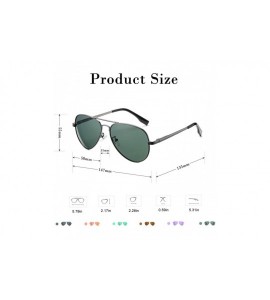 Round Polarized Aviator Sunglasses for Men Women- Lightweight Metal Frame Sun Glasses UV400 Protection - CF1993W5C8U $26.22