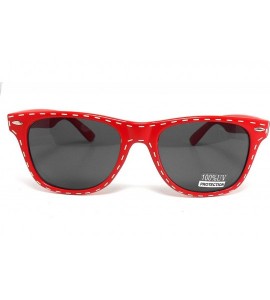 Wayfarer Womens Fashion Red with White Stitches Wayfarer Sunglasses One Pair - CE11IWR4A9B $19.52