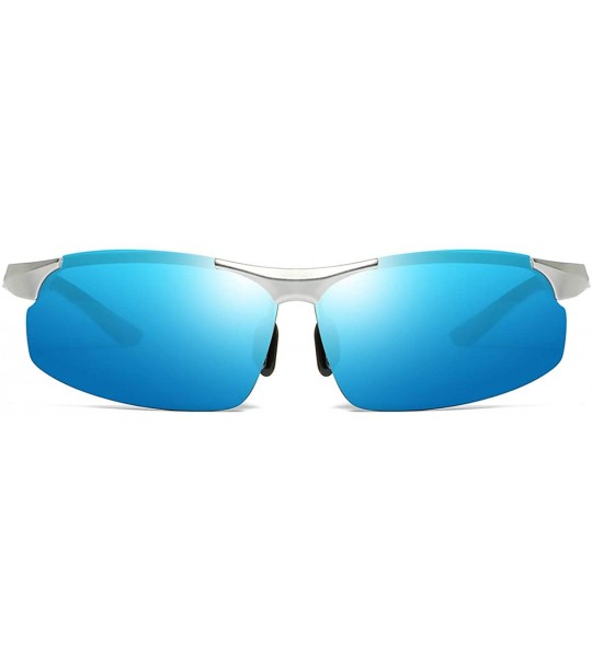 Semi-rimless Polarized Sunglasses Sunglasses for Men Polarized Sunglasses for Men - F - C9198O4WN8K $32.63