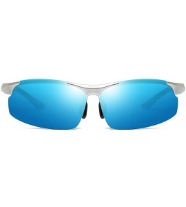 Semi-rimless Polarized Sunglasses Sunglasses for Men Polarized Sunglasses for Men - F - C9198O4WN8K $32.63