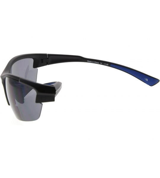 Sport Sports Half-Rim Bifocal Sunglasses Anti-UV Sunglasses for Readers - Black Blue - C3180D2KRCN $40.58