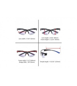 Sport Sports Half-Rim Bifocal Sunglasses Anti-UV Sunglasses for Readers - Black Blue - C3180D2KRCN $40.58