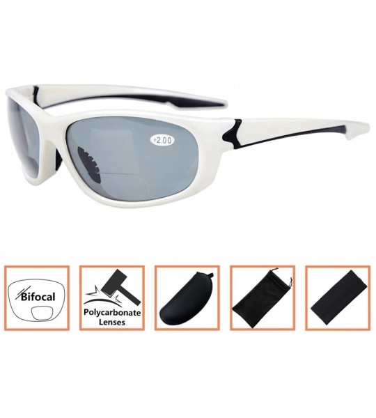 Sport Mens Womens Sports Bifocal Sunglasses Running Fishing Outdoor Readingglasses - White - C1180ACE8US $22.51