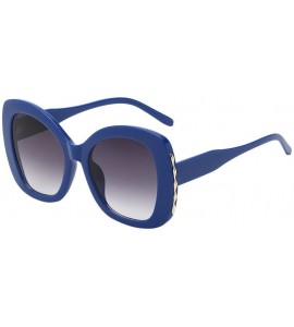 Rectangular Big Frame Sunglasses Irregular Shape Sunglasses Eyewear Oversize Sunglasses - E - CZ18R55YLLH $18.37