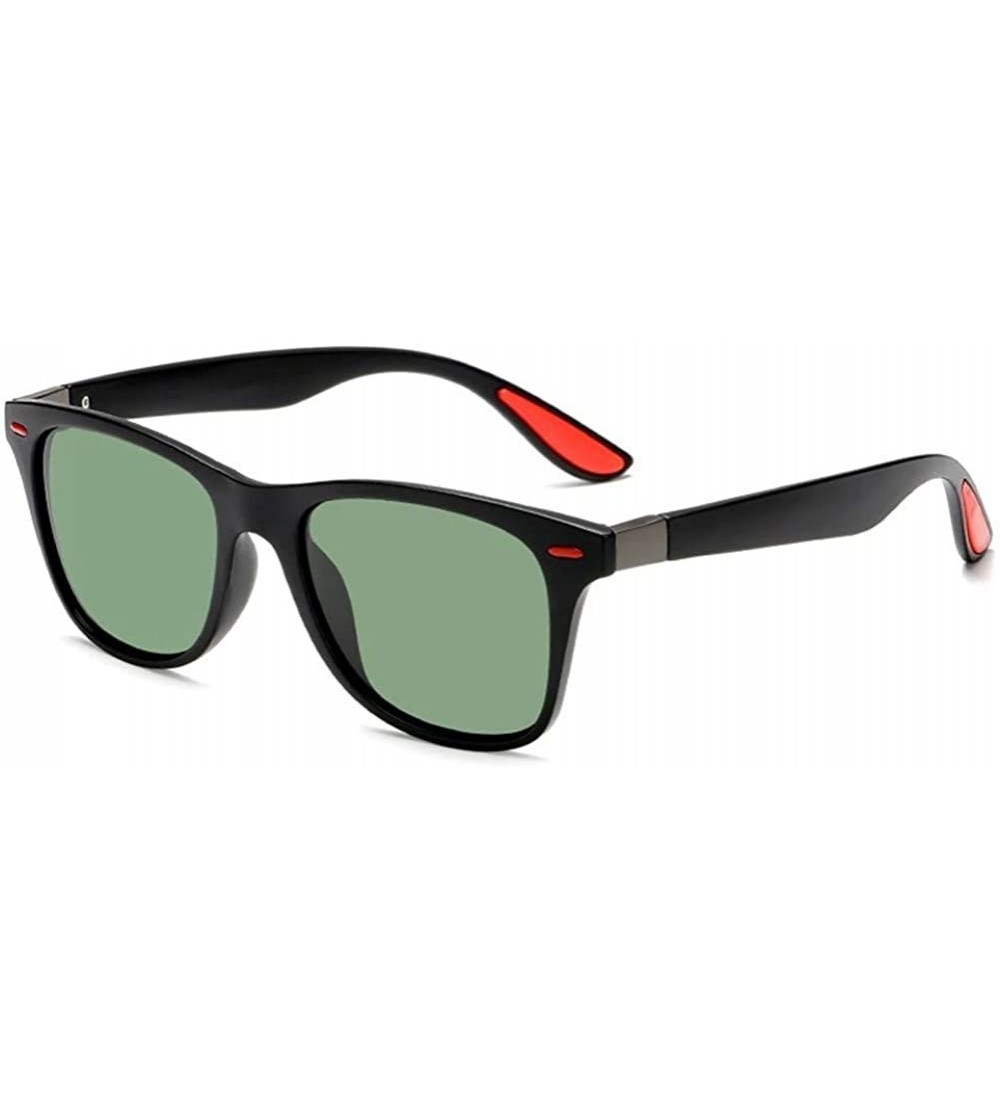 Goggle Men Polarized Sunglasses Vintage Rivet Driving Square Sun Glasses Women Shade Goggles UV400 - Black Red Green - C2199O...