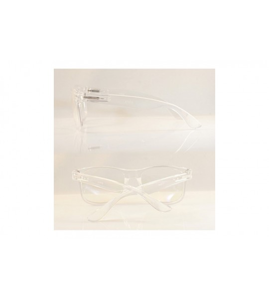 Square Eye-Candy Color Horn Rimmed Clear Frame Spring Hinge Sunglasses A083 A149 - Clear - CE189ZKWR5S $18.89
