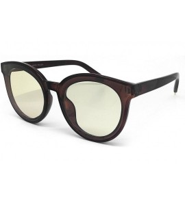 Oversized 7296 Premium Oversize Womens Mens Funky Fashion Candy Flat Tint Sunglasses - Premium - C1183RS2ZXW $26.43