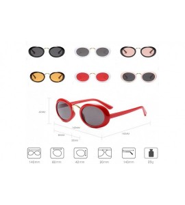 Square Eyewear Oval Retro Vintage Sunglasses Clout Goggles Fashion Shades - C2 - CW18CIDL975 $38.05