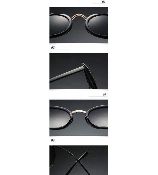 Square Eyewear Oval Retro Vintage Sunglasses Clout Goggles Fashion Shades - C2 - CW18CIDL975 $38.05