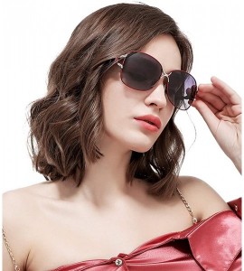 Aviator Polarized Aviator Sunglasses for Women uv Protection Let You Enjoy the Visual Feast - Great Gift for Her - Purple - C...