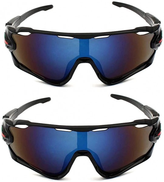 Sport 2 Pack Polarized Sport Sunglasses UV Safety Glasses for Driving Fishing Cycling and Running - C3197ILQOQU $24.57