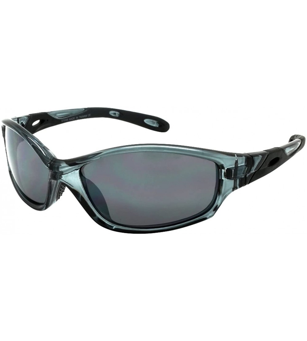 Sport Sleek Wrap Sproty Style Sunglasses 570098 - Clear Grey - CR185YEN6OX $18.72