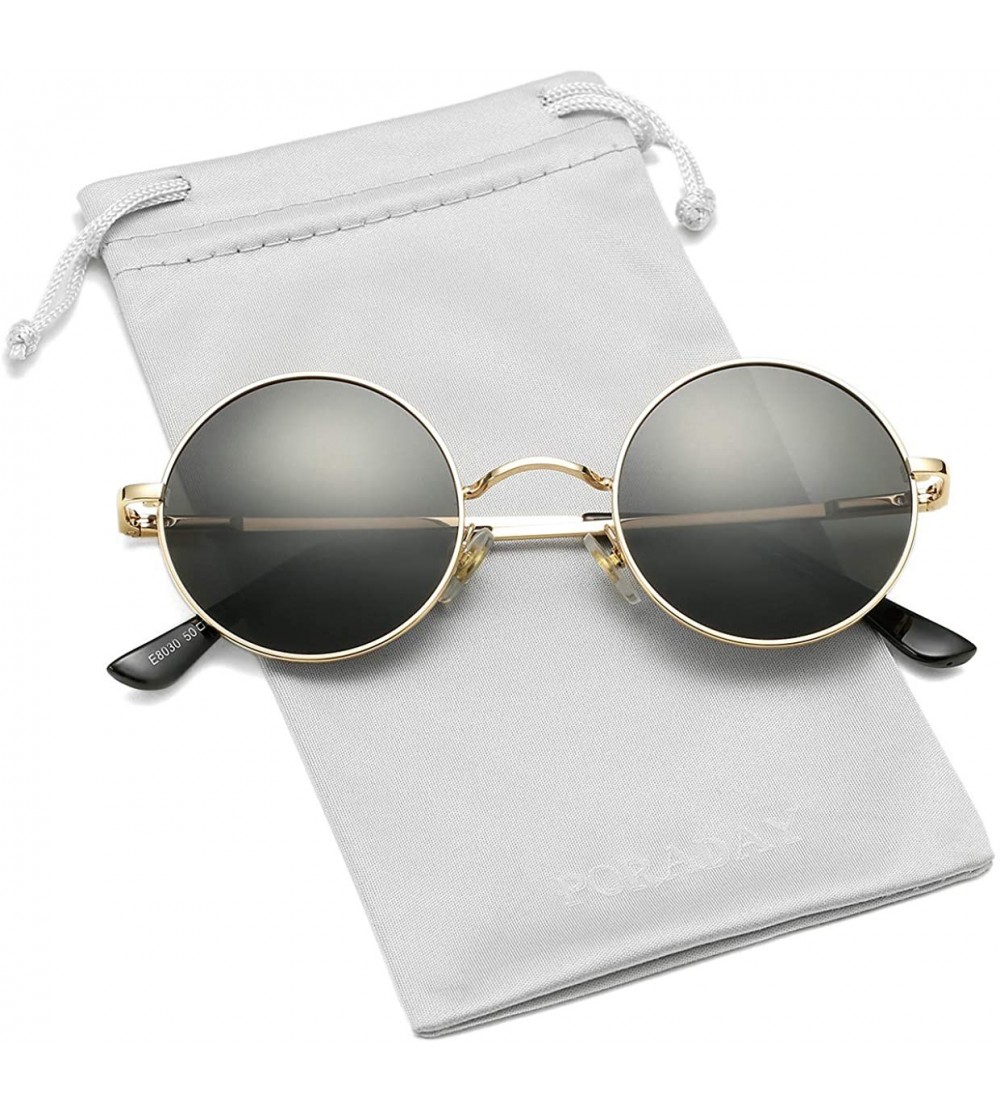 Round Retro Small Round Polarized Sunglasses John Lennon Hipple Sun Glasses Metal Frame UV400 Protection Lens - C81949EI68D $...