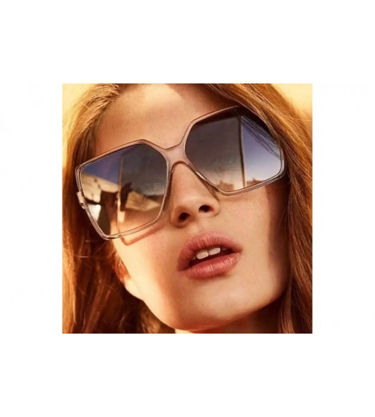 Oversized Vintage Sunglasses Oversized Glasses Gradient - C4 - C3197ZSDOT2 $17.78