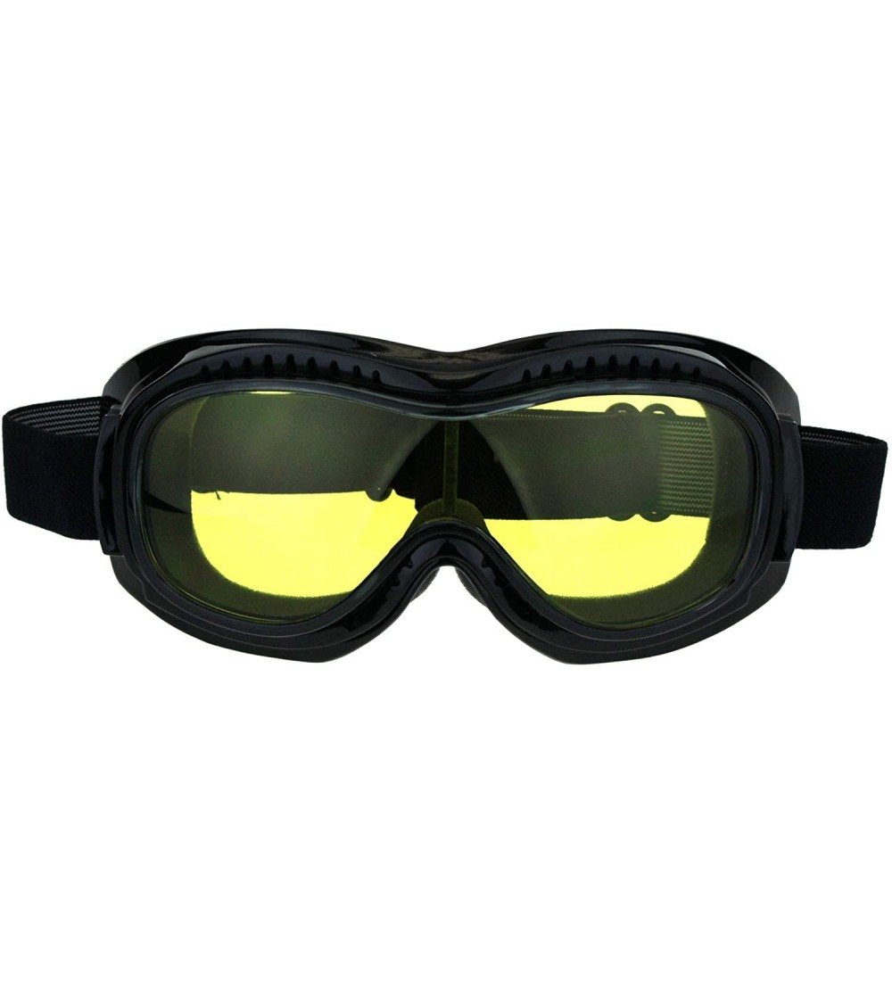 Goggle Mens Retro Motorcycle Foam Padded Windbreaker Goggle - Yellow - C618H9SE2MW $38.68