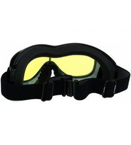 Goggle Mens Retro Motorcycle Foam Padded Windbreaker Goggle - Yellow - C618H9SE2MW $38.68