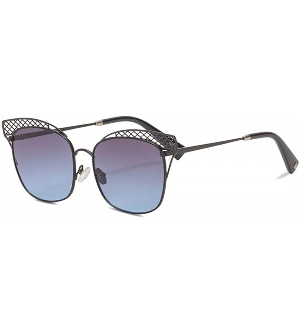Aviator Women's new sunglasses- fashion metal hollow cat eye sunglasses sunglasses - E - CS18S5C8W0E $80.52