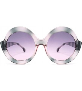 Oversized Oversized Retro Round Sunglasses Candy color Hinge Women Sun Glasses - Gray Green - CO18NO9RX0Y $17.55