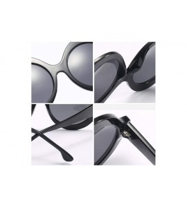 Oversized Oversized Retro Round Sunglasses Candy color Hinge Women Sun Glasses - Gray Green - CO18NO9RX0Y $17.55