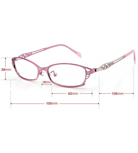 Oval Women Metal Eyewear Frame Hollow Glasses Myopia Photochromic Sunglasses Oval Metal Eyeglasses Frames - CU18AL7NOGE $37.25