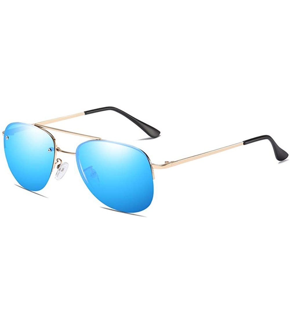 Aviator Sunglasses Men's Polarizing Sunglasses Classic Toad Lens Polarizing Sunglasses Driving - C - CZ18QR738K5 $58.55
