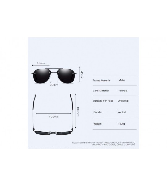 Aviator Sunglasses Men's Polarizing Sunglasses Classic Toad Lens Polarizing Sunglasses Driving - C - CZ18QR738K5 $58.55