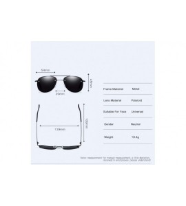 Aviator Sunglasses Men's Polarizing Sunglasses Classic Toad Lens Polarizing Sunglasses Driving - C - CZ18QR738K5 $58.55