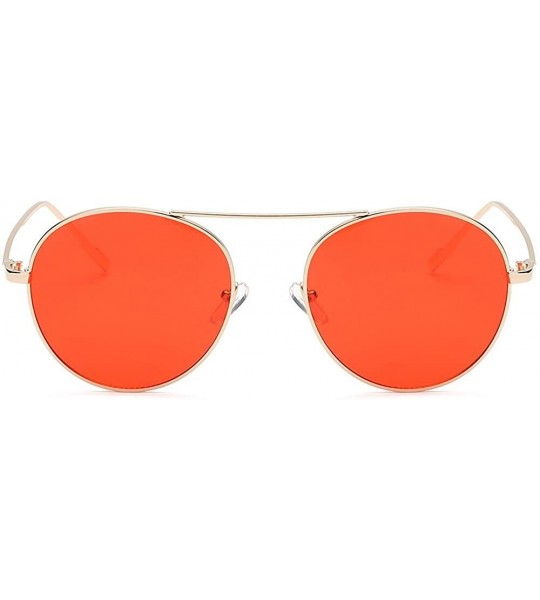 Cat Eye Summer Sunglasses - Women Cat Eye Mirrored Flat Lenses Metal Frame Sunglasses - H - CG18COGW6R5 $16.42