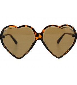 Rectangular Beveled Diamond Cut Edge Heart Shape Plastic Valentines Sunglasses - Tortoise Brown - CJ18TCIR4WY $22.31