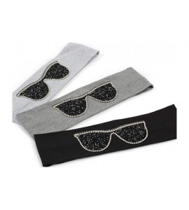 Wrap Plain Stretch Headb s Sunglasses Elastic Headb Rhinestones Hair B - Gold Blue - CL18T04Z205 $63.32