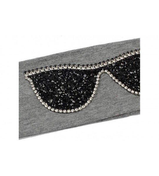 Wrap Plain Stretch Headb s Sunglasses Elastic Headb Rhinestones Hair B - Gold Blue - CL18T04Z205 $63.32