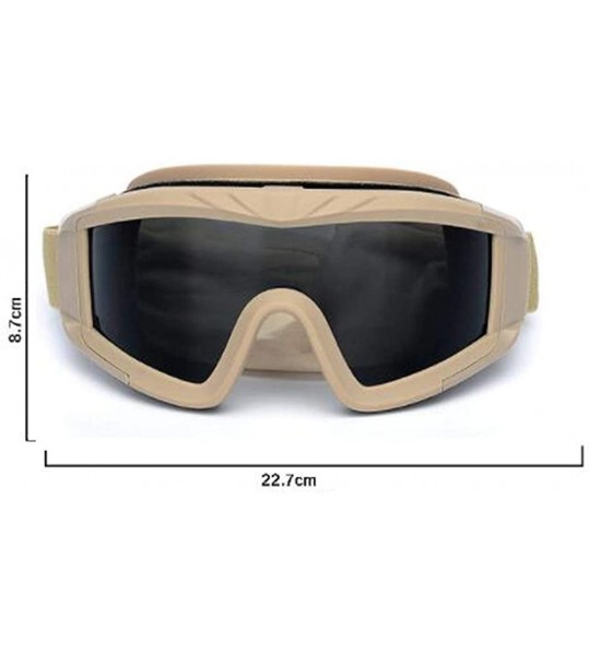 Goggle Tactical shooting glasses - outdoor windproof sand-proof goggles - B - C618S2U5G7U $88.33