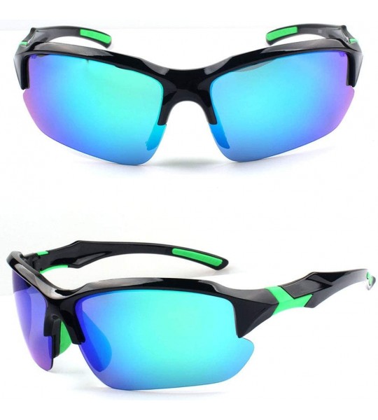 Sport Polarized Sunglasses Baseball Color Changing - Polarized Bright Green - CU18OWL04EA $26.29