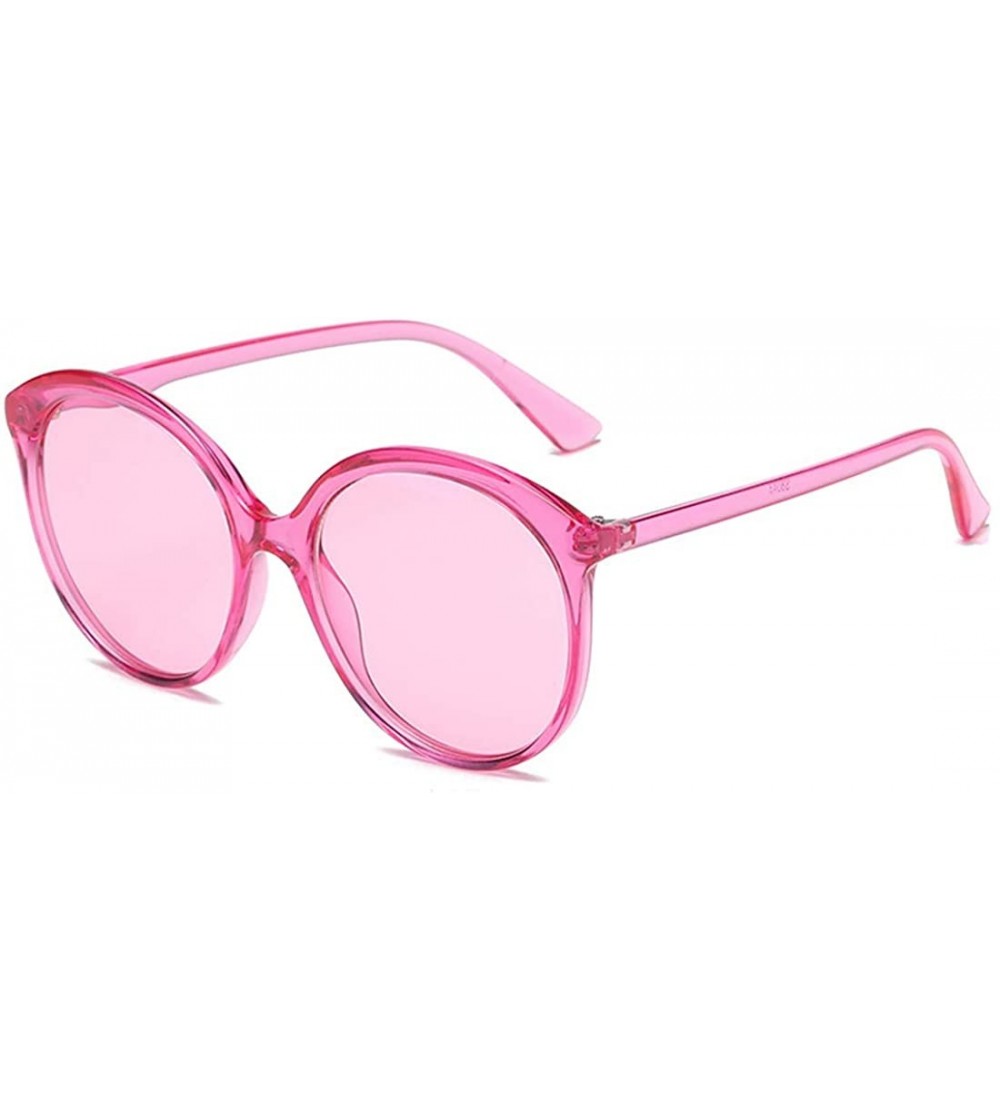 Sport Female Big box Sunglasses Shade Glasses Men and women Sunglasses - Pink - C218LLIRNR5 $17.65