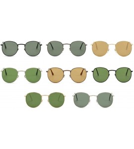 Wayfarer Glass Lens Retro Round Sunglasses Women Fashion Dark Green Sun Glasses 100% UV400 Polarized Lenses - Coffee Tea - CN...