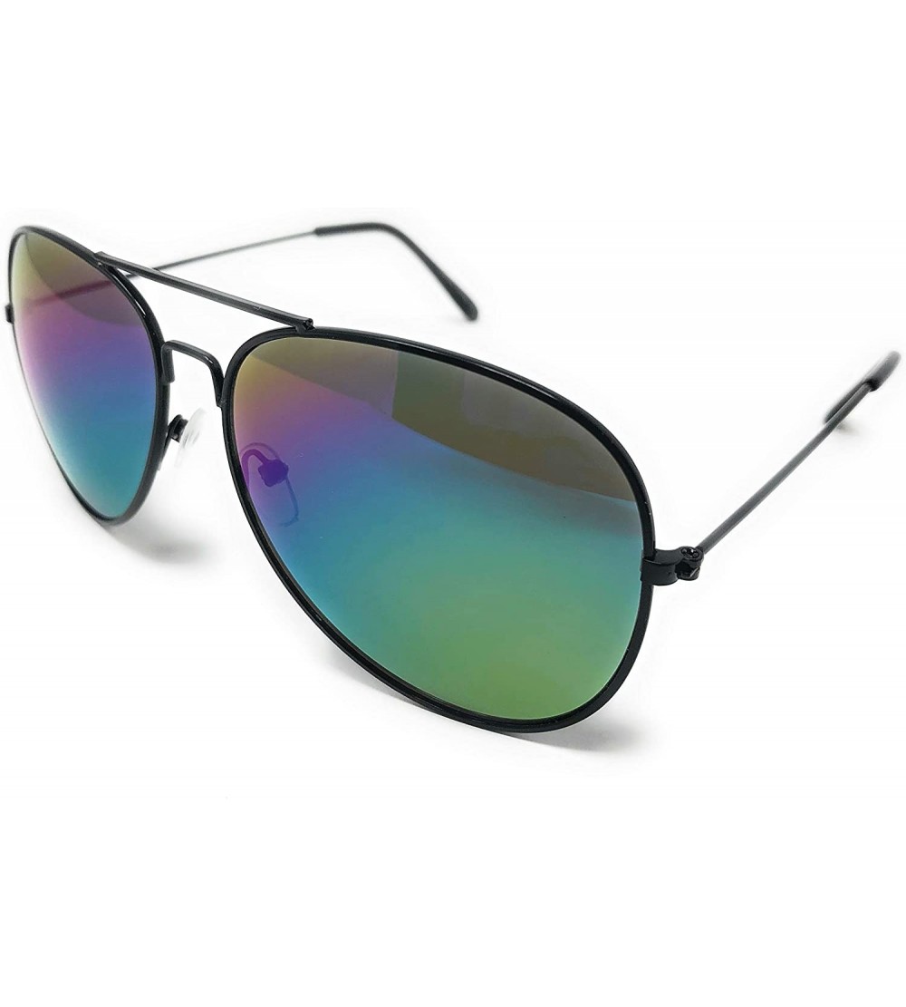 Goggle My Shades Classic Sunglasses Teardrop - Black Frame- Multicolor - CH18M3CENZC $18.11