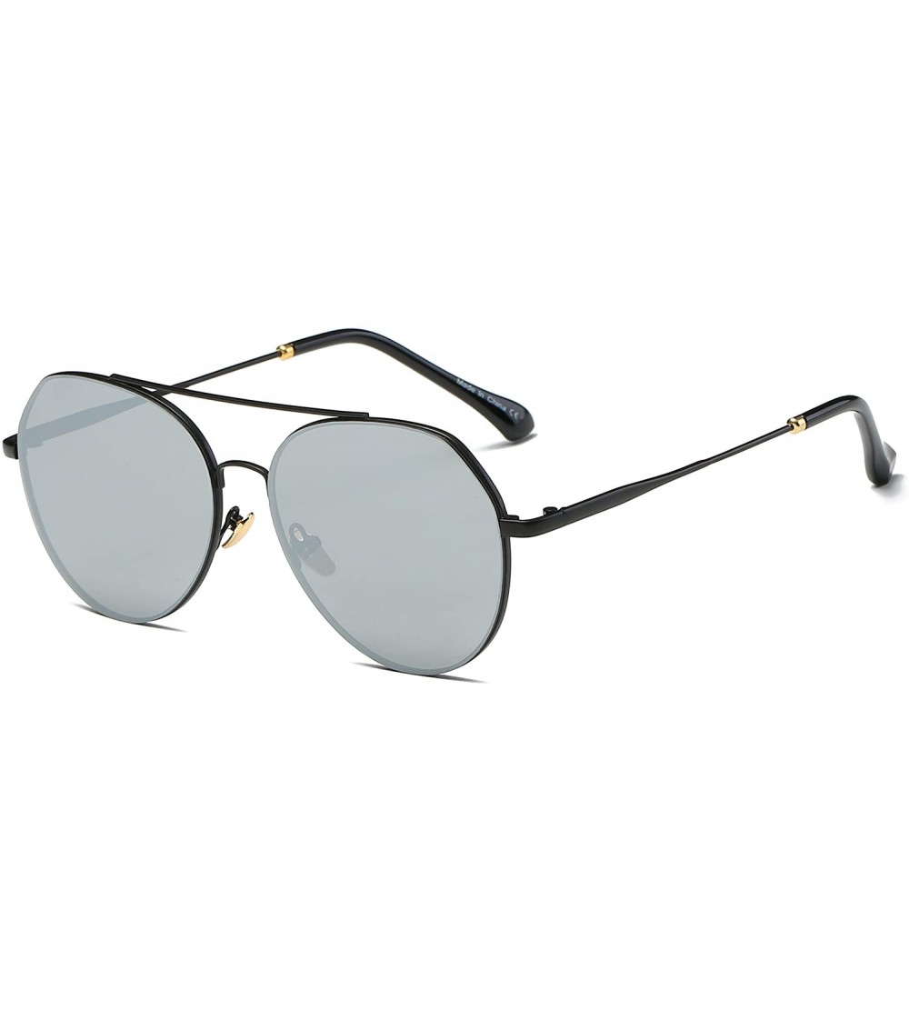 Aviator Women's 'Kenzie' 57mm Aviator Designer Sunglasses - Black Frame/Grey Lens - CO18C9RZTI4 $44.92