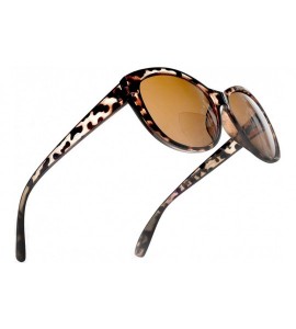 Round Reader Sunglasses for Women Bifocal for Reading Under the Sun Cateye Glasses - Brown Tortoise - CM11N0HGJZR $49.72