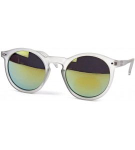 Round Retro Fashion Round Frame Sunglasses P2122 - Gray - CW17AA5RLXE $18.30