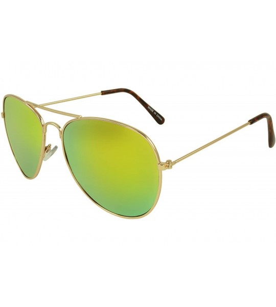 Aviator Patrick Aviator Fashion Sunglasses - Yellow Green - C411GAXCOXX $19.58