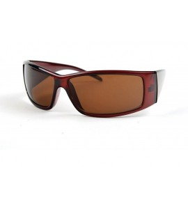 Wrap Unisex Wide Wrap Frame Sporty Sunglasses P941 - Brown-brown Lens - CX11CKPTN49 $19.03