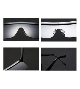 Rimless Semi-rimless Sunglasses Women Oversized Square Sun Glasses Men Hot Selling - Green With Black - C618M96QSYZ $18.16