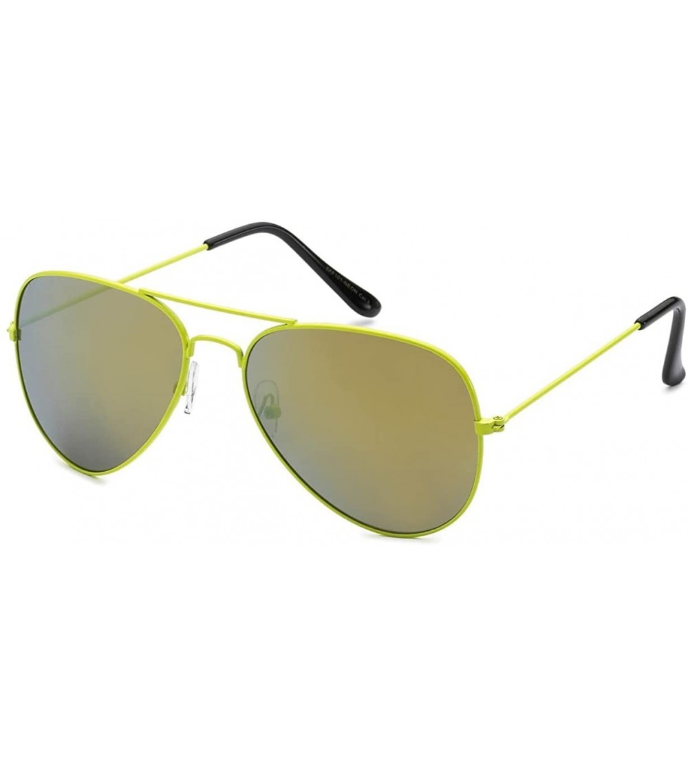 Aviator Aviator Sunglasses (Green-Yellow) OWL. - CJ11HQ26VHX $18.10