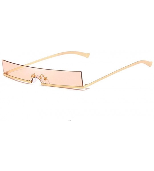 Goggle Sun Glasses Women Rimless Rectangle Sunglasses Summer Female Eyeglass UV400 Protection Sunglass - 3 - CX18Y5DKXA8 $41.39